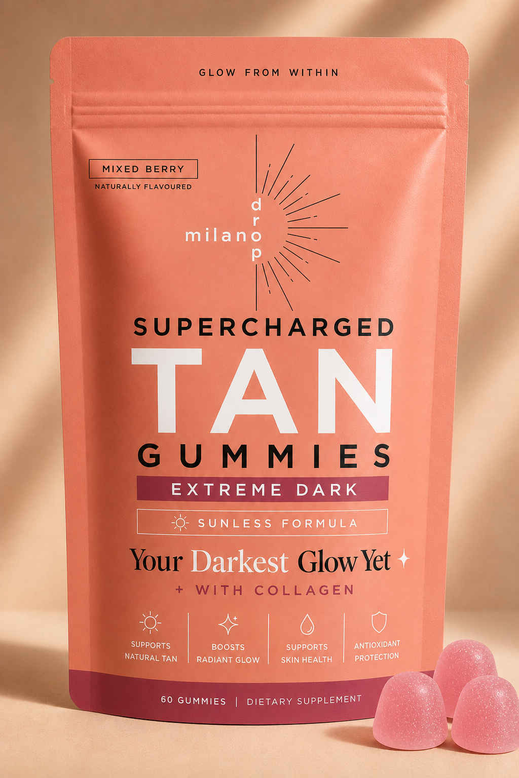 Ultra Dark Tanning Gummies (NEW! LIMITED STOCK PREORDER ETA 25 JUNE)